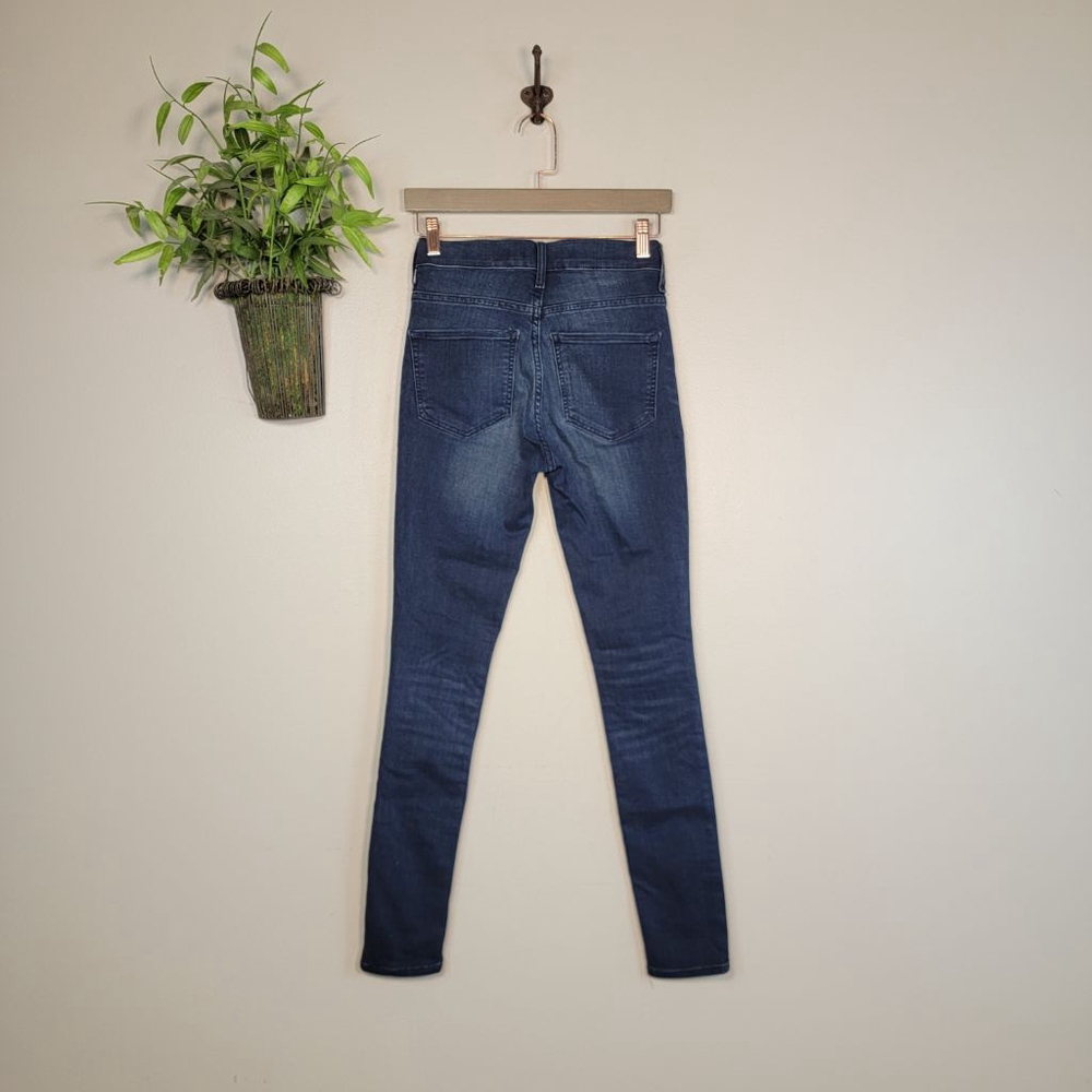Express Legging High Rise Dark Blue Wash Skinny Soft Stretch Jegging 2 Jeans - Picture 8 of 10
